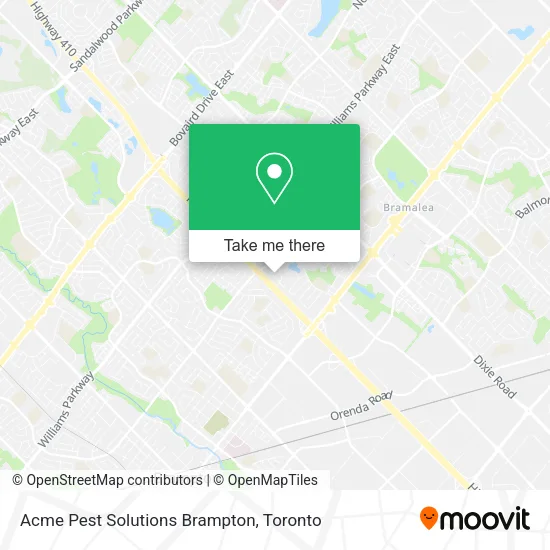 Acme Pest Solutions Brampton map