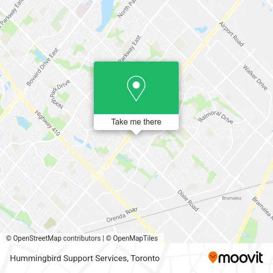 Hummingbird Support Services map