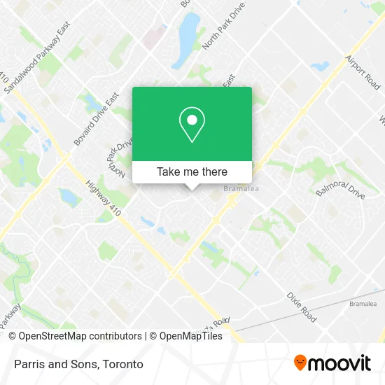 Parris and Sons map
