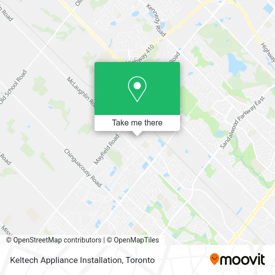 Keltech Appliance Installation map