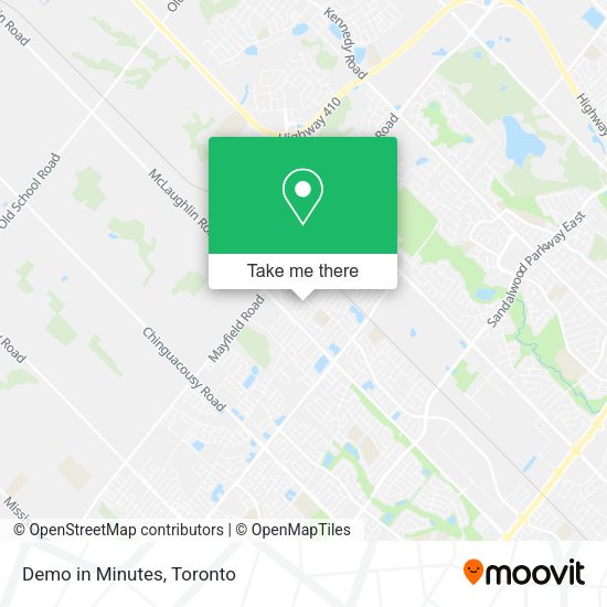 Demo in Minutes map
