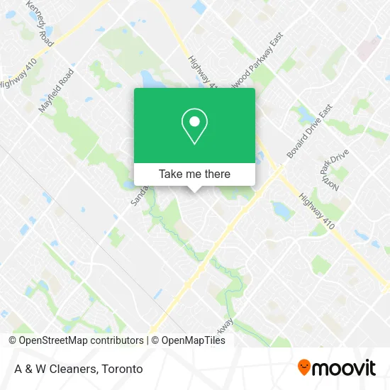 A & W Cleaners map