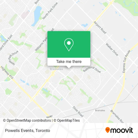 Powells Events map