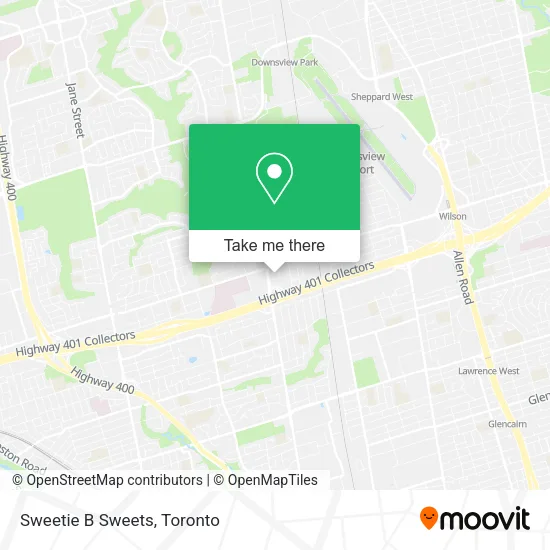 Sweetie B Sweets map