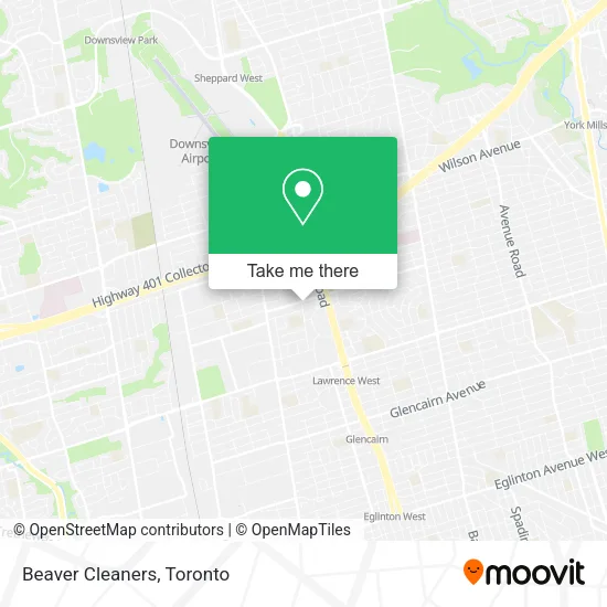 Beaver Cleaners map