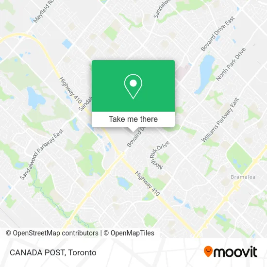 CANADA POST map
