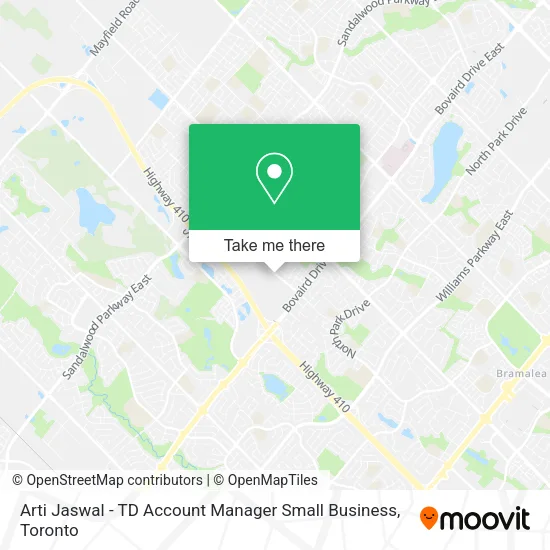 Arti Jaswal - TD Account Manager Small Business map