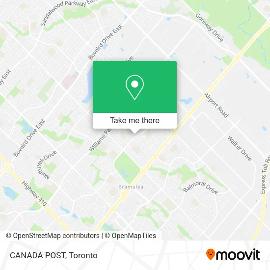 CANADA POST map
