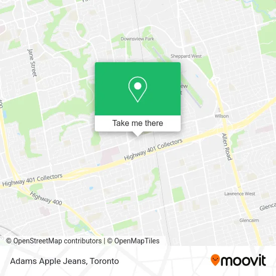 Adams Apple Jeans map