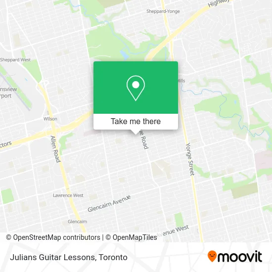 Julians Guitar Lessons map