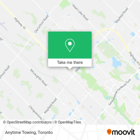 Anytime Towing map