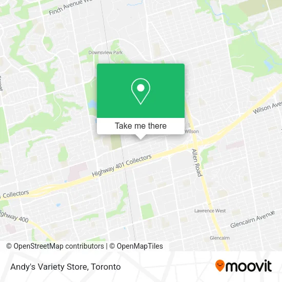 Andy's Variety Store map