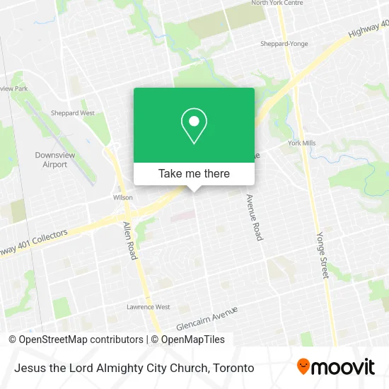 Jesus the Lord Almighty City Church map