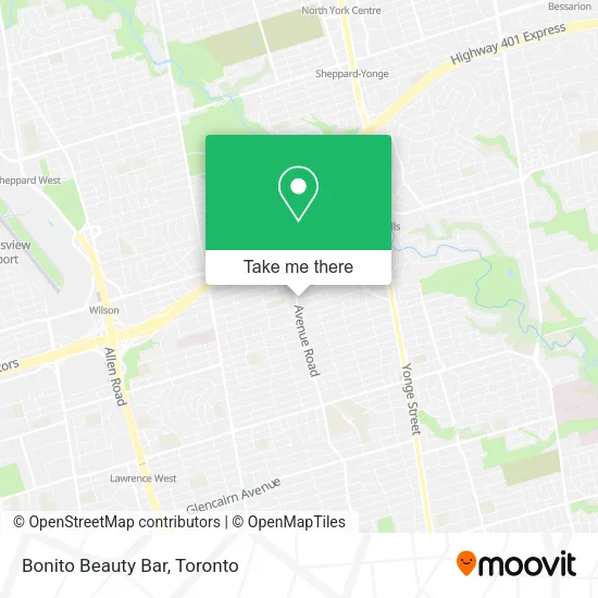 Bonito Beauty Bar map