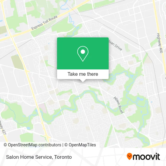 Salon Home Service map