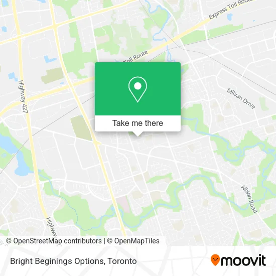 Bright Beginings Options map
