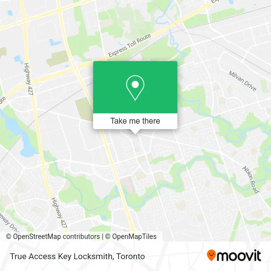 True Access Key Locksmith map