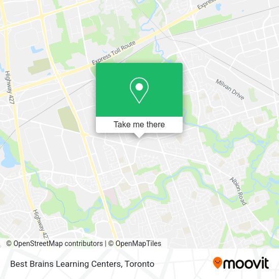 Best Brains Learning Centers map