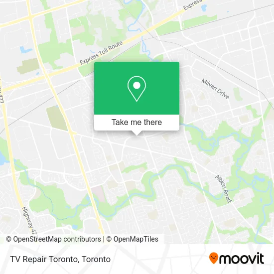 TV Repair Toronto map
