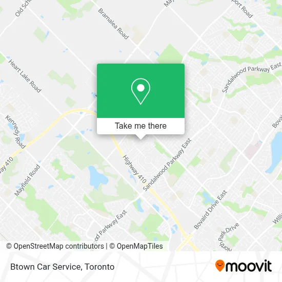 Btown Car Service map