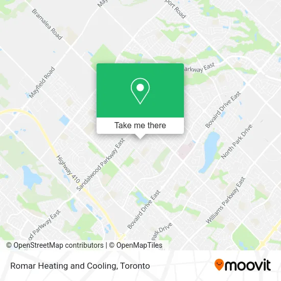 Romar Heating and Cooling map