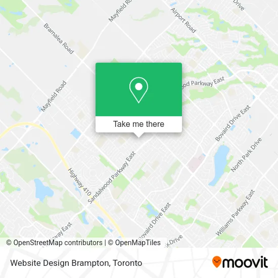Website Design Brampton map
