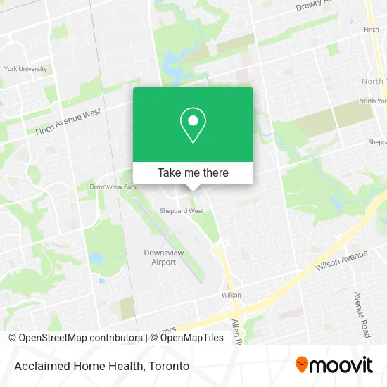 Acclaimed Home Health map