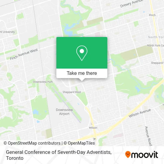 General Conference of Seventh-Day Adventists map