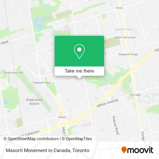 Masorti Movement in Canada map