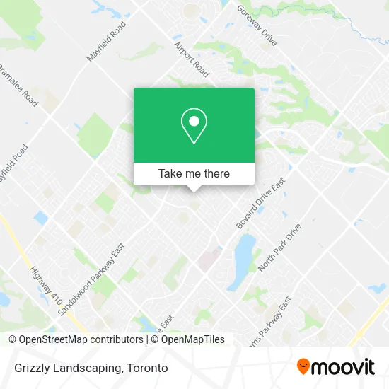 Grizzly Landscaping map