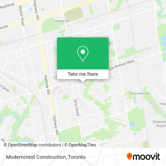 Moderncrest Construction map
