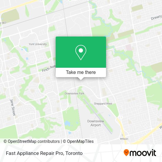 Fast Appliance Repair Pro map