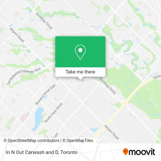 In N Out Carwash and D map