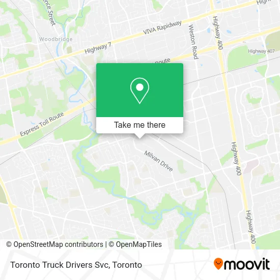 Toronto Truck Drivers Svc map