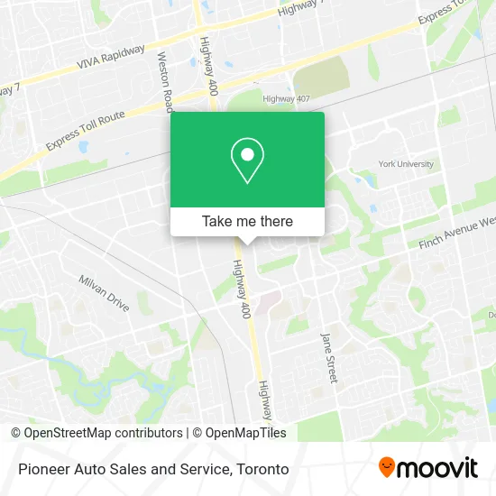 Pioneer Auto Sales and Service map