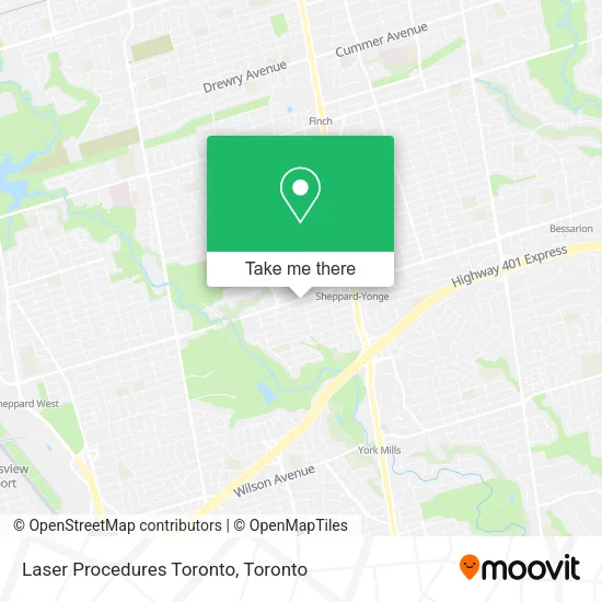 Laser Procedures Toronto map