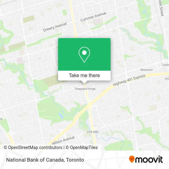 National Bank of Canada map