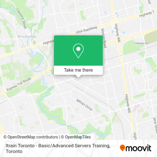 Itrain Toronto - Basic / Advanced Servers Training map