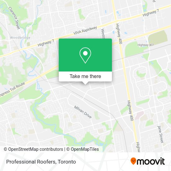 Professional Roofers map