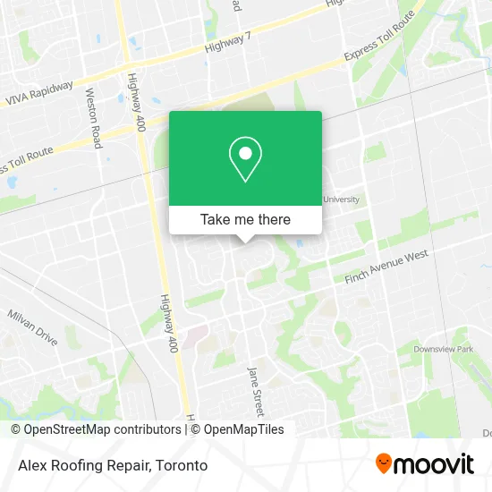 Alex Roofing Repair map