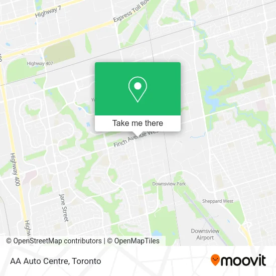 AA Auto Centre map