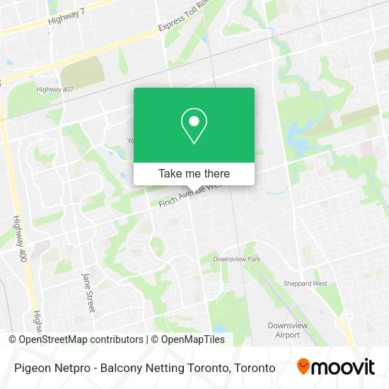 Pigeon Netpro - Balcony Netting Toronto map