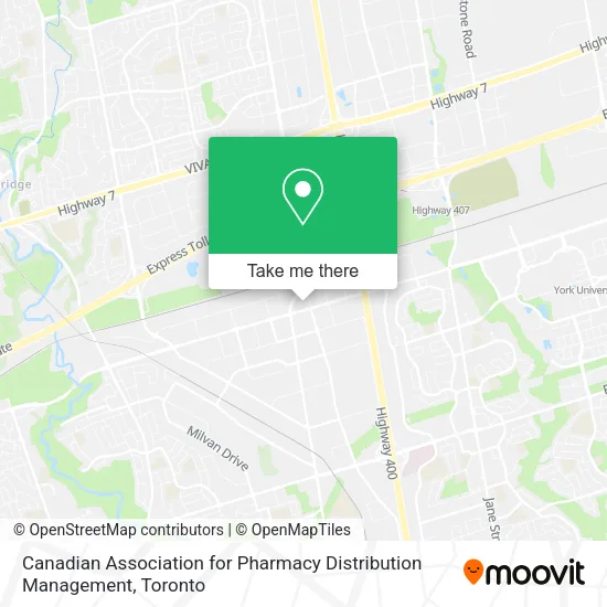 Canadian Association for Pharmacy Distribution Management map