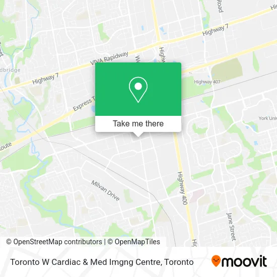 Toronto W Cardiac & Med Imgng Centre map