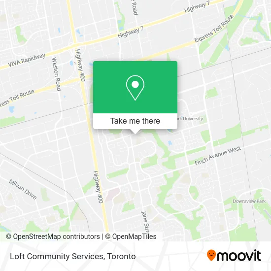 Loft Community Services map