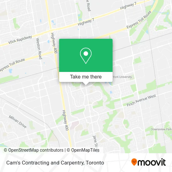 Cam's Contracting and Carpentry map