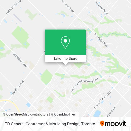 TD General Contractor & Moulding Design map