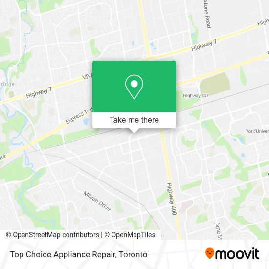 Top Choice Appliance Repair map