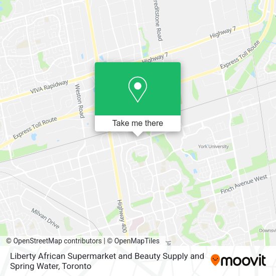 Liberty African Supermarket and Beauty Supply and Spring Water map