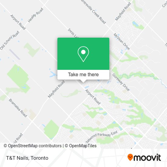 T&T Nails map